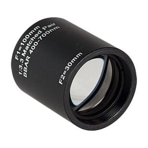 MAP1030100-A - 1:3.33 Matched Achr. Pair, f1=30 mm, f2=100 mm, BBAR 400-700 nm - Thorlabs