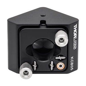 KCB05 - Right-Angle Kinematic Mirror Mount, 16 mm Cage System and SM05 Compatible, 4-40 and 8-32 Mounting Holes - Thorlabs