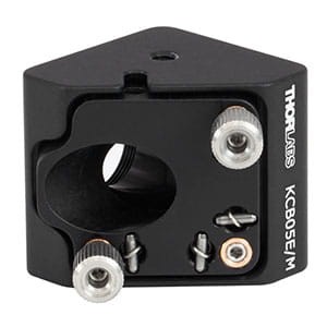 KCB05E/M - Right-Angle Kinematic Elliptical Mirror Mount, 16 mm Cage System and SM05 Lens Tube Compatible, M3 and M4 Mounting Holes - Thorlabs