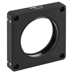 LCP01/M - 60 mm Cage Plate, SM2 Threads, 0.5" Thick, M4 Tap (Two SM2RR Retaining Rings Included) - Thorlabs