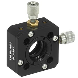SCP05T - 16 mm Cage System, XY Translating Lens Mount for Ø1/2" Optics in Light-Tight Setups - Thorlabs