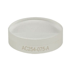 AC254-075-A - f=75.0 mm, Ø1" Achromatic Doublet, ARC: 400-700 nm - Thorlabs