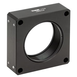 LCP01T/M - 60 mm Cage Plate, SM2 Threads, 0.9" Thick, M4 Tap (Two SM2RR Retaining Rings Included) - Thorlabs