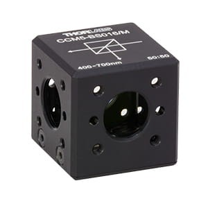 CCM5-BS016/M - 16 mm Cage Cube-Mounted Non-Polarizing Beamsplitter, 400 - 700 nm, M4 Tap - Thorlabs