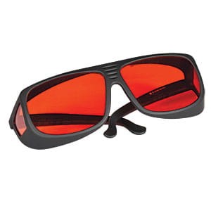LG3 - Laser Safety Glasses, Light Orange Lenses, 48% Visible Light Transmission, Universal Style - Thorlabs