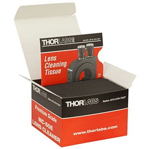 MC-50E - Lens Tissues, 25 Sheets per Booklet, 50 Booklets in a Closeable Box - Thorlabs