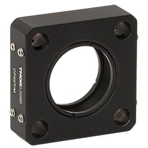 CP02T/M - SM1-Threaded 30 mm Cage Plate, 0.50" Thick, 2 Retaining Rings, M4 Tap - Thorlabs