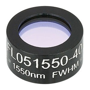FL051550-40 - Ø1/2" Laser Line Filter, CWL = 1550 ± 8 nm, FWHM = 40 ± 8 nm - Thorlabs