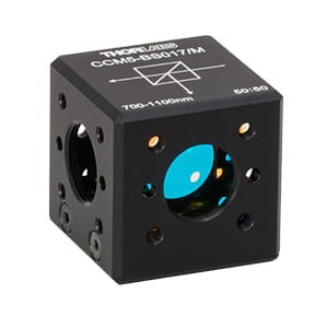 CCM5-BS017/M - 16 mm Cage Cube-Mounted Non-Polarizing Beamsplitter, 700 - 1100 nm, M4 Tap - Thorlabs
